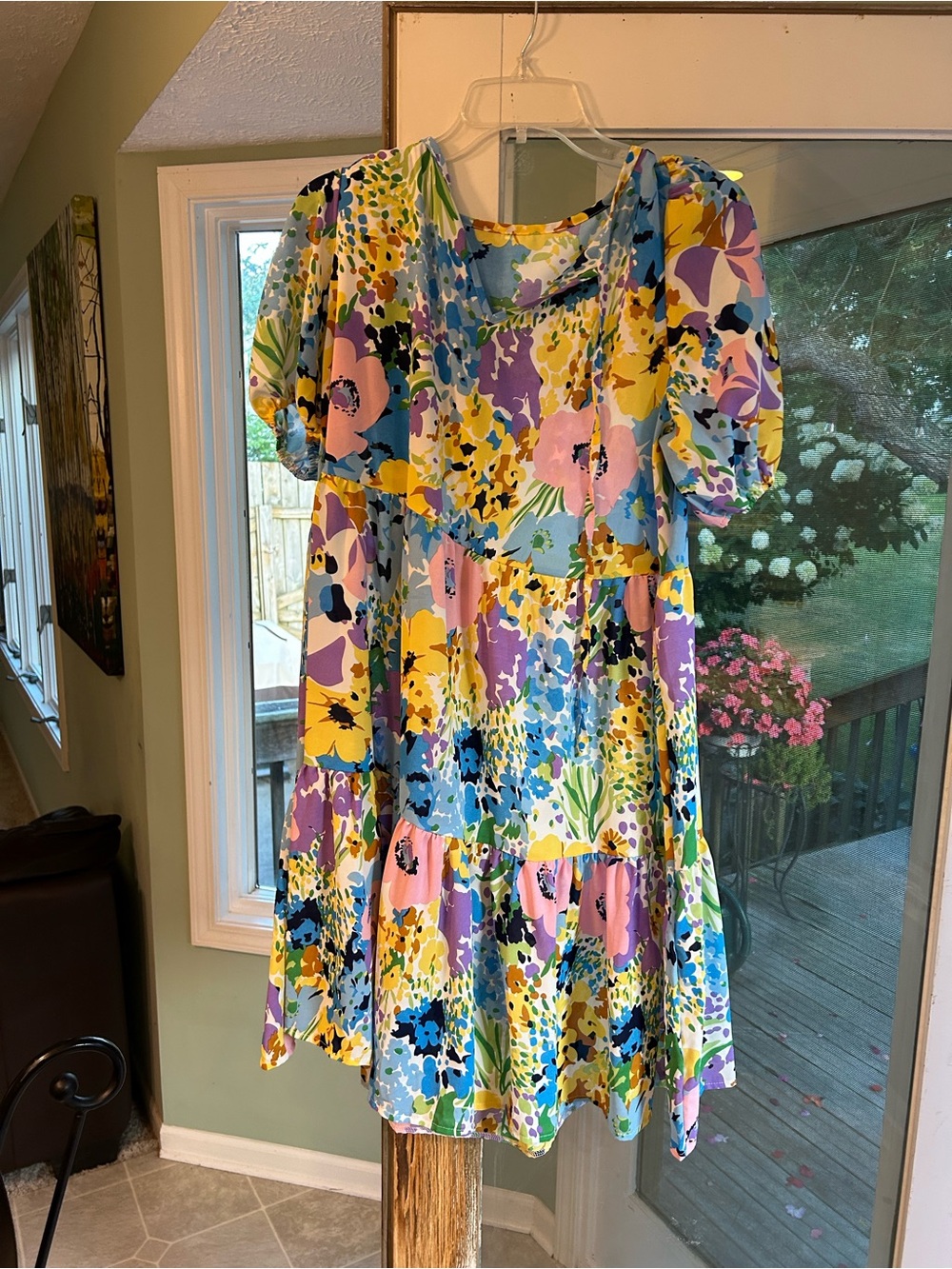 Women’s Floral Tiered Dress - Multicolor